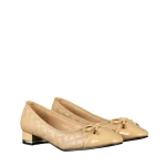 Pantofi dama cu toc bej din piele ecologica Grece