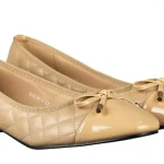 Pantofi dama cu toc bej din piele ecologica Grece