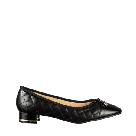 Pantofi dama cu toc negri din piele ecologica Grece