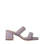 Papuci dama cu toc mov din piele ecologica Mylah