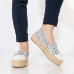 Espadrile dama albe din material textil Vienna
