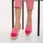 Espadrile dama roz din material textil Vienna