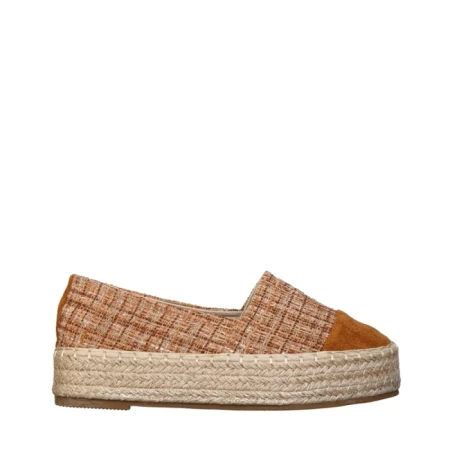 Espadrile dama camel din material textil Vienna