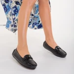 Mocasini dama negri din piele ecologica Cecil