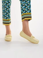 Mocasini dama galbeni din piele ecologica Cecil