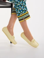 Mocasini dama galbeni din piele ecologica Cecil