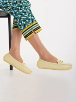 Mocasini dama galbeni din piele ecologica Cecil