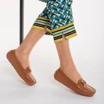 Mocasini dama camel din piele ecologica Cecil