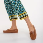 Mocasini dama camel din piele ecologica Cecil
