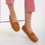 Mocasini dama camel din piele ecologica Ariella