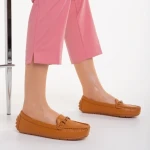 Mocasini dama camel din piele ecologica Ariella