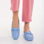 Mocasini dama albastri din piele ecologica Ariella