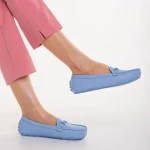 Mocasini dama albastri din piele ecologica Ariella
