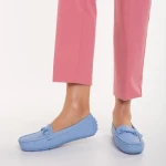 Mocasini dama albastri din piele ecologica Ariella