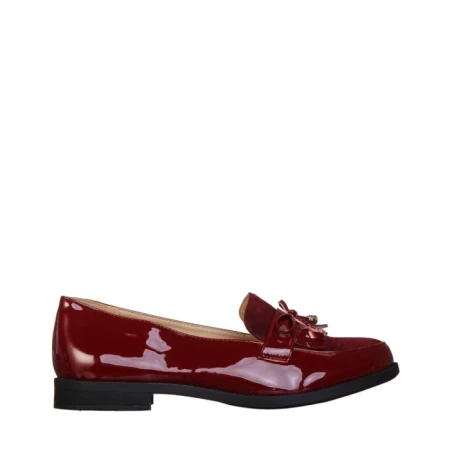 Mocasini dama rosii din piele ecologica Jevi
