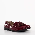 Mocasini dama rosii din piele ecologica Jevi