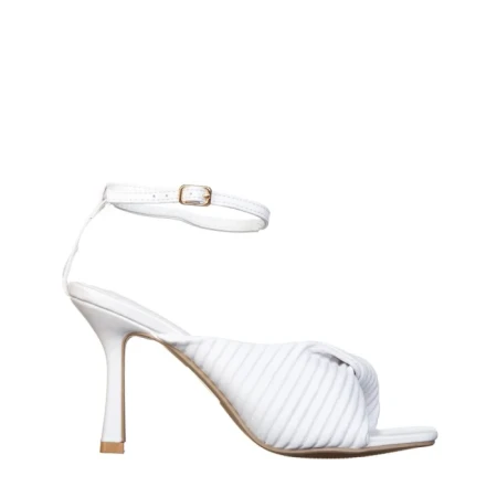 Sandale dama albe din piele ecologica Zuleika