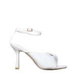 Sandale dama albe din piele ecologica Zuleika