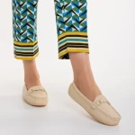 Mocasini dama bej din piele ecologica Ariella