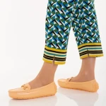 Mocasini dama portocalii din piele ecologica Cecil