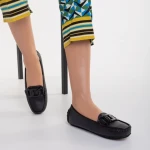 Mocasini dama negri din piele ecologica Addison
