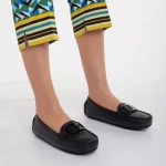 Mocasini dama negri din piele ecologica Addison