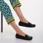 Mocasini dama negri din piele ecologica Addison