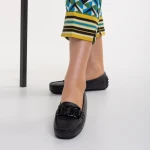 Mocasini dama negri din piele ecologica Addison
