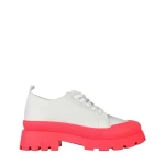 Tenisi dama alb cu roz din material textil Colette