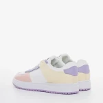Pantofi sport dama roz cu galben din piele ecologica Zhuri