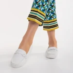 Mocasini dama albi din piele ecologica Ariella