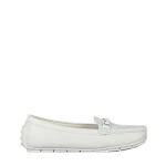 Mocasini dama albi din piele ecologica Ariella