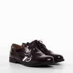 Pantofi dama casual rosii din piele ecologica Neha