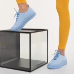 Tenisi dama albastri din material textil Stere