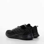 Pantofi sport barbati negri cu gri din material textil Bendi