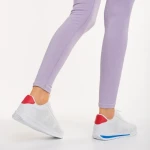 Pantofi sport dama alb cu albastru din piele ecologica Jesika