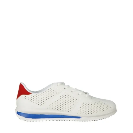 Pantofi sport dama alb cu albastru din piele ecologica Zolla