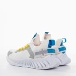 Pantofi sport barbati albi din material textil Denyz