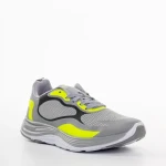 Pantofi sport barbati gri din piele ecologica si material textil Raimond