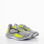 Pantofi sport barbati gri din piele ecologica si material textil Raimond