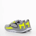 Pantofi sport barbati gri din piele ecologica si material textil Raimond