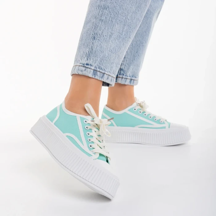 Pantofi sport dama verzi din material textil Ariza