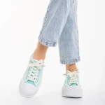 Pantofi sport dama verzi din material textil Ariza