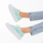 Pantofi sport dama verzi din material textil Ariza