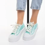 Pantofi sport dama verzi din material textil Ariza