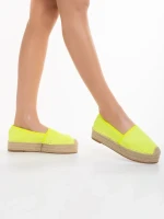 Espadrile dama galbene din material textil Holland
