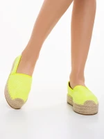 Espadrile dama galbene din material textil Holland