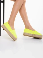 Espadrile dama galbene din material textil Holland