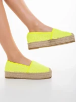 Espadrile dama galbene din material textil Holland