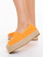 Espadrile dama portocalii din material textil Holland